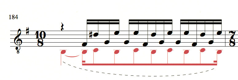 Passacalle - R.Andia – m. 184, 186, 188