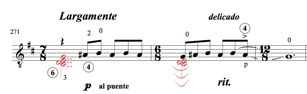 Passacalle – m. 271-272