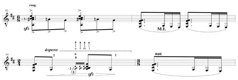 Trece Rosas – m. 52-55